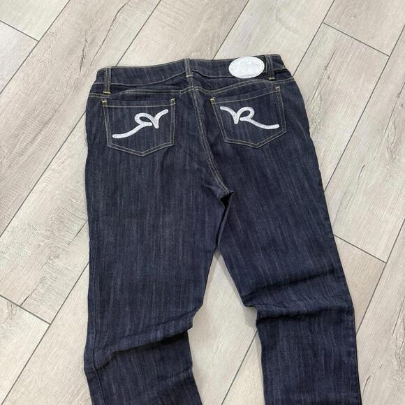 Rocawear Dark Wash Bootcut Jeans Size 11 Women’s Embroidered Stretch Denim Y2K - Picture 2 of 11